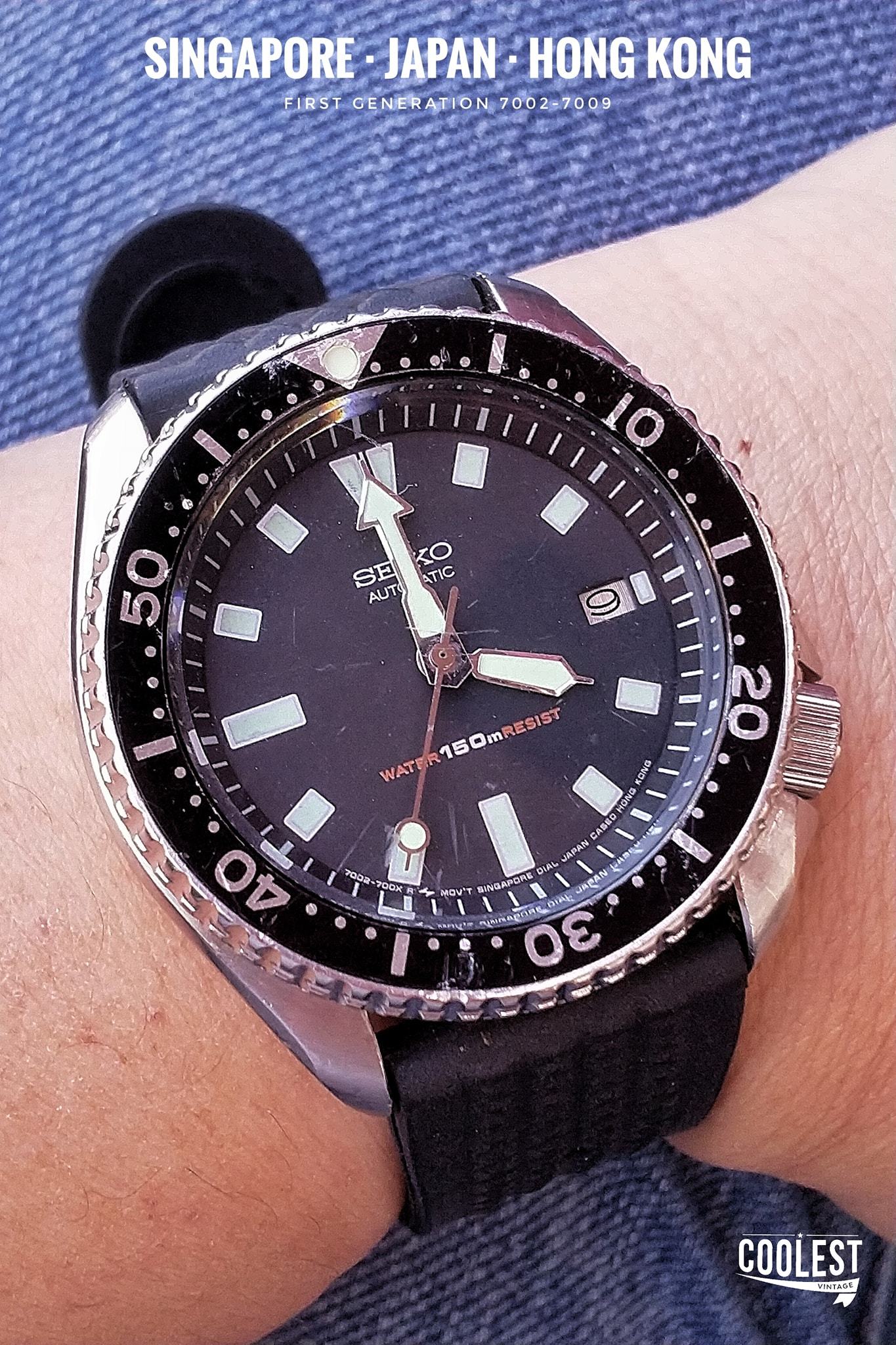 Seiko Automatic Diver 7002-7009 (Movement from Singapore, Cased in Hong  Kong) - Coolest Vintage